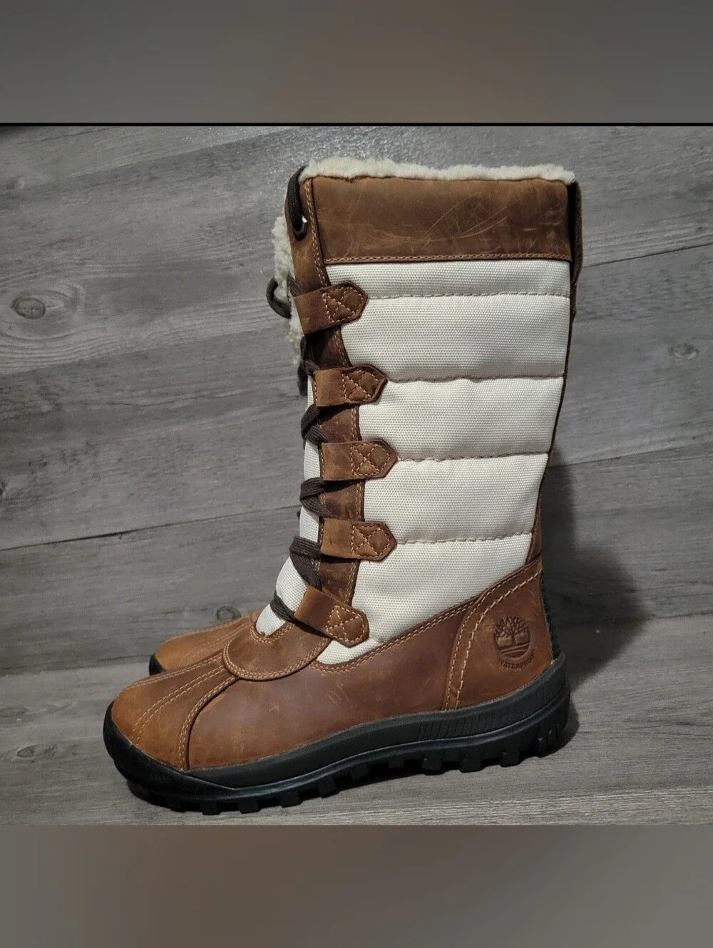 Timberland Mt. Hayes Tall Womens Size 6 Brown Waterproof Boots